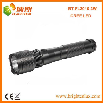 Factory Hot sale 2C Taille Batterie Extérieure Camping Metal Handheld Long Distance Beam cree 3w lampe de poche lampe de poche